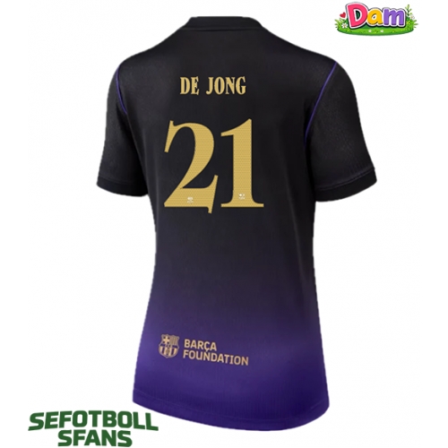 Barcelona Frenkie de Jong #21 Bortatröja Kvinnor 2026-27 Kortärmad